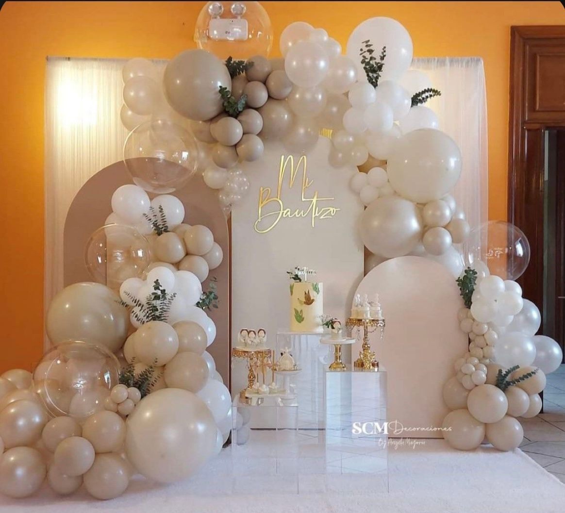 Silver Balloon Decoration and Candy Bar